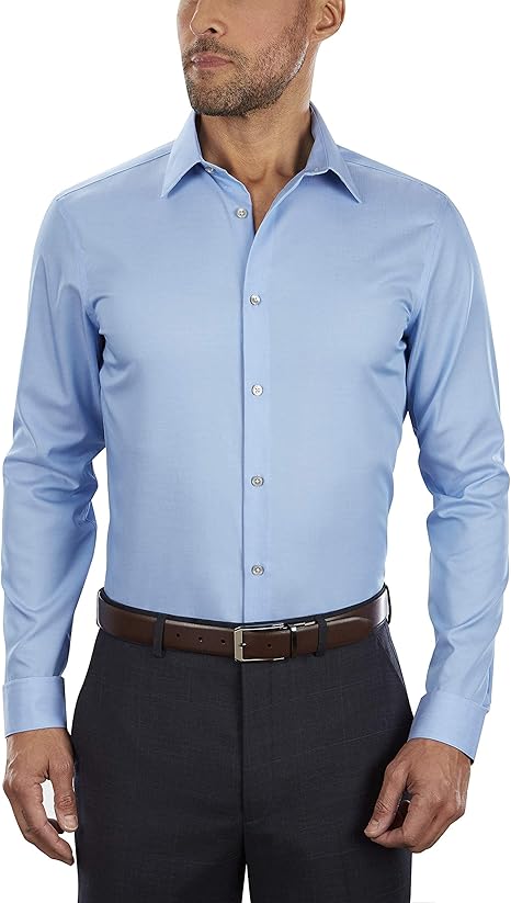 Calvin Klein Men's Dress Shirt Slim Fit Non-iron Herringbone Review