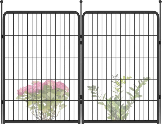 FXW Garden Fence Outdoor 40in Heavy Duty Metal Animal Barrier