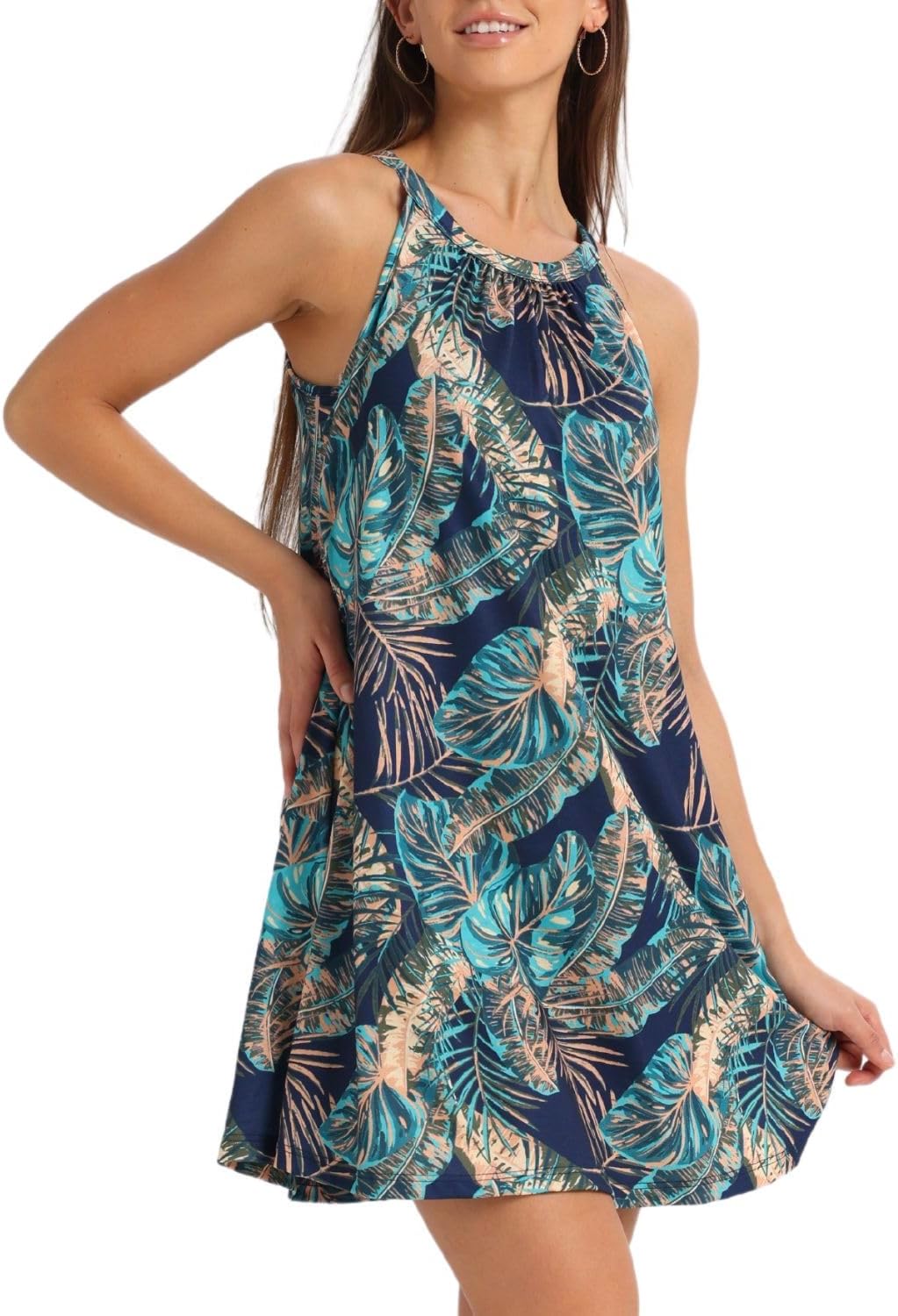 ANYFITTING Summer Dress with Built in Bra for Casual Beach