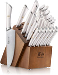 Cangshan ELBERT Series German Steel 20-Piece Knife Block Set - White