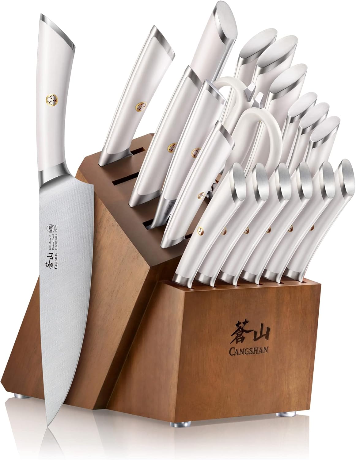 Cangshan ELBERT Series 20-Piece German Steel Knife Block Set