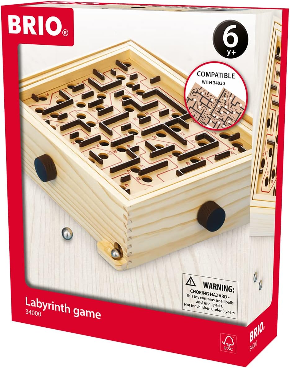 BRIO Labyrinth Game - Classic Mind-Challenging Maze for Kids