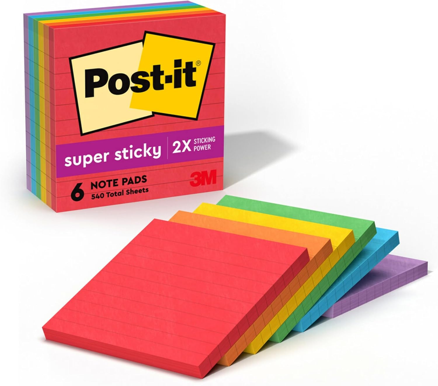 Post-it Super Sticky Lined Notes - Ultimate Adhesion!