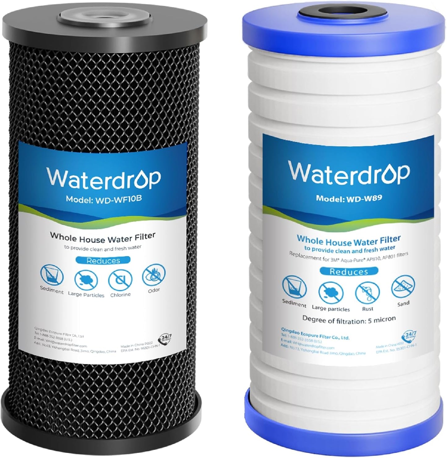 Waterdrop Whole House Water Filter Cartridge for GE Systems