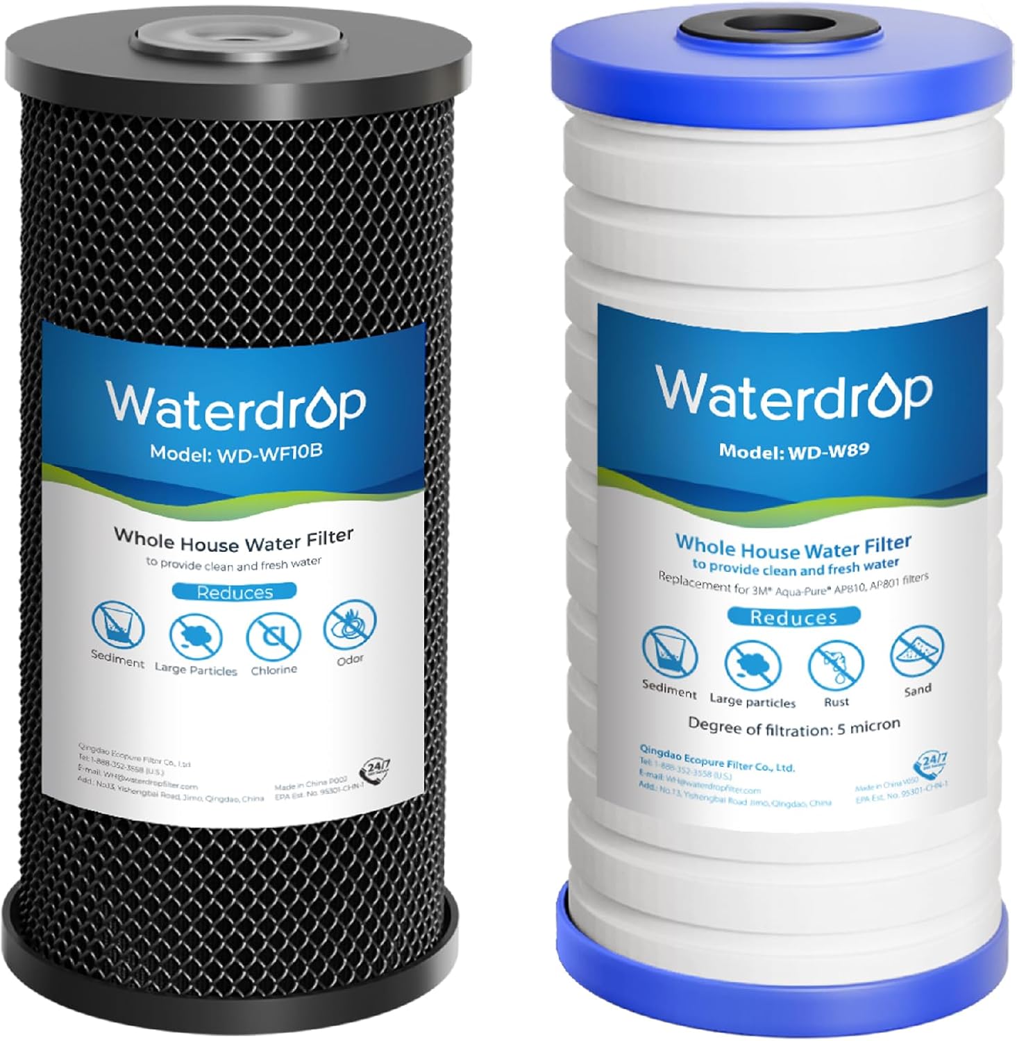 Waterdrop Whole House Water Filter Cartridge for GE Systems