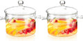 Glass Saucepan 1.5L/50oz with Lid - Clear Borosilicate Simmer Pot