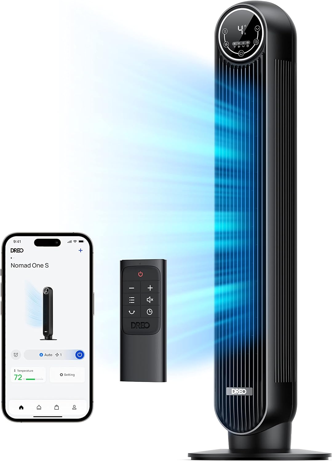 Silent Smart Tower Fan with WiFi Remote Control