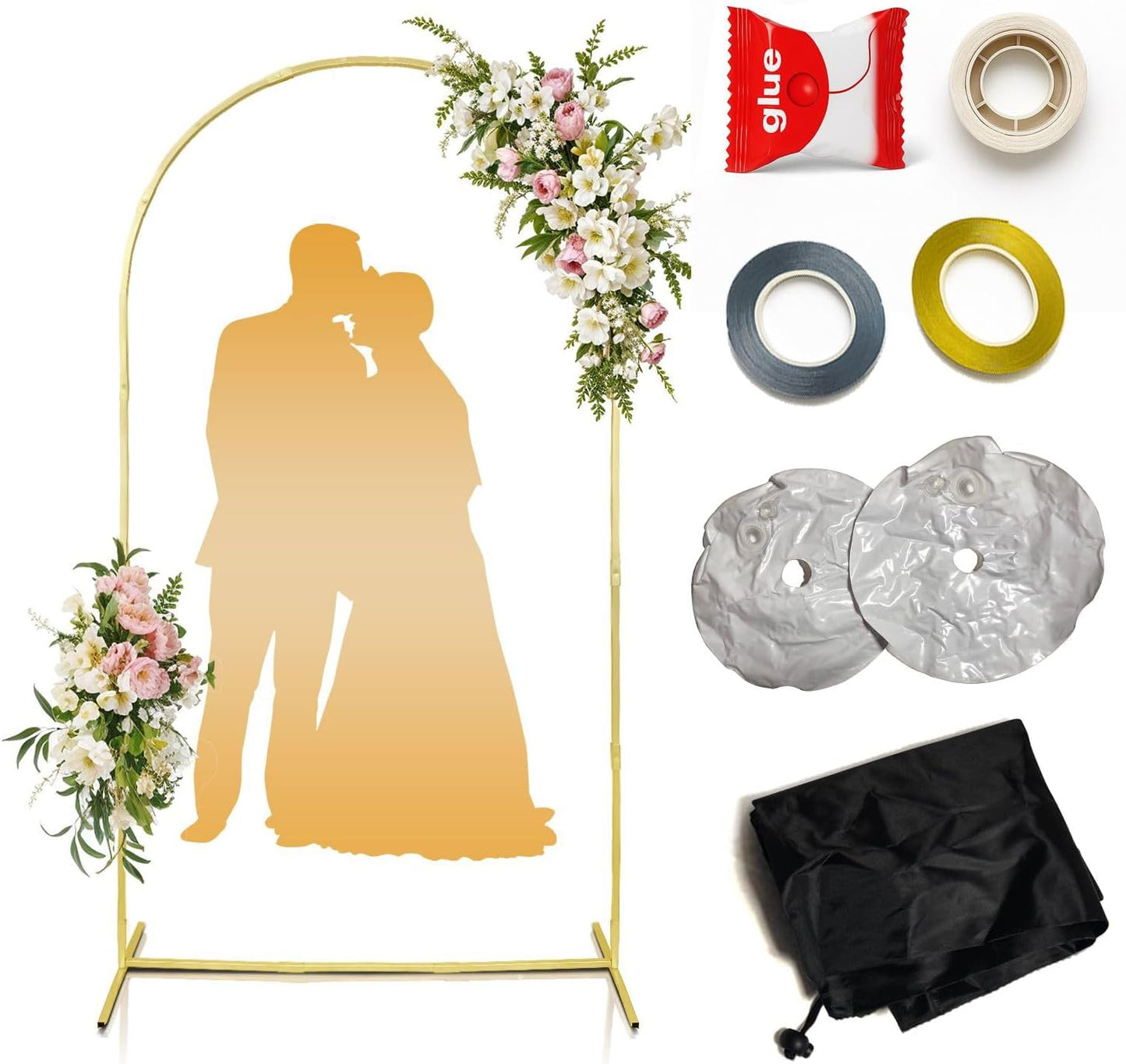 Arch Backdrop Stand 7.2ft Metal Frame for Stunning Events