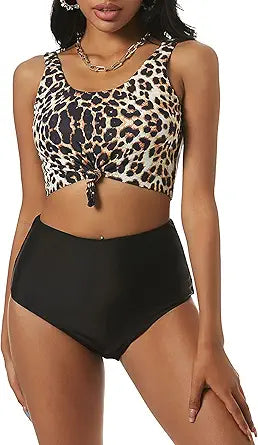 ZAFUL Women's High Waisted Tankini Set for Stylish Summer Fun