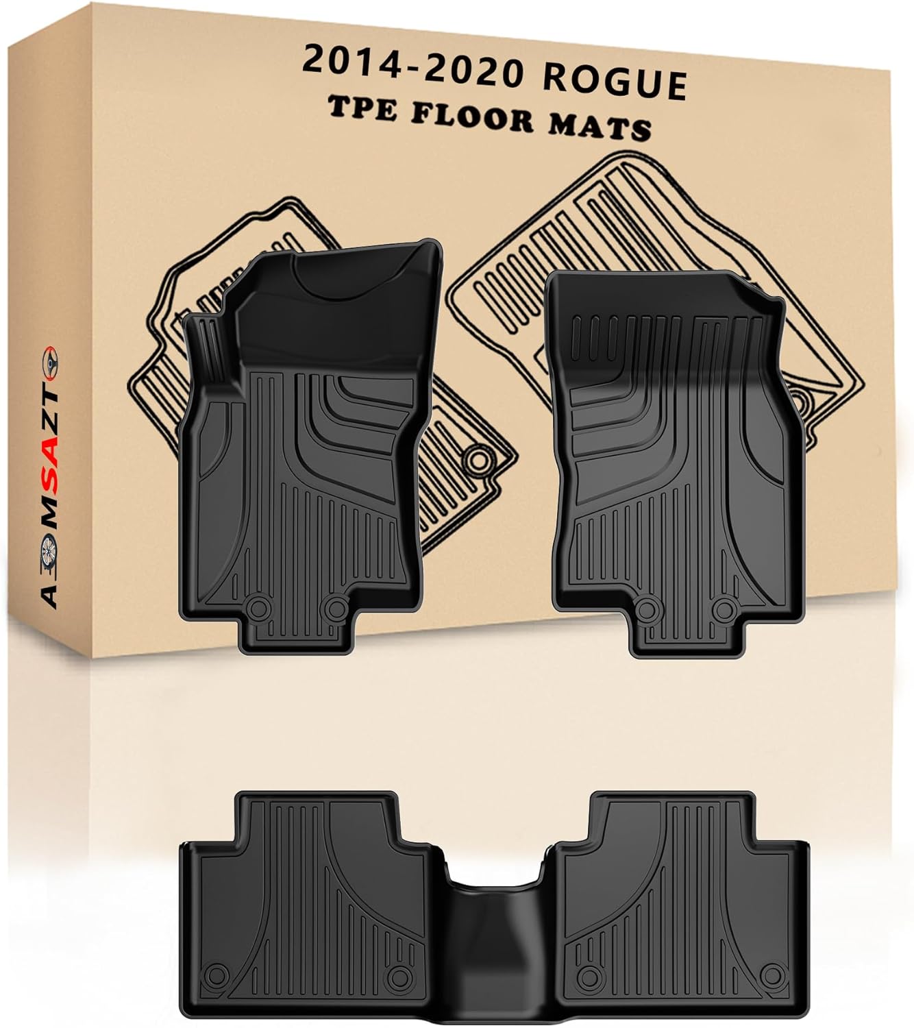 Custom Fit Car Floor Mats for Nissan Rogue 2014-2020 - Durable