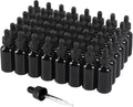 48 Pack 1oz Glass Dropper Bottle Black Tincture Bottles - Leakproof