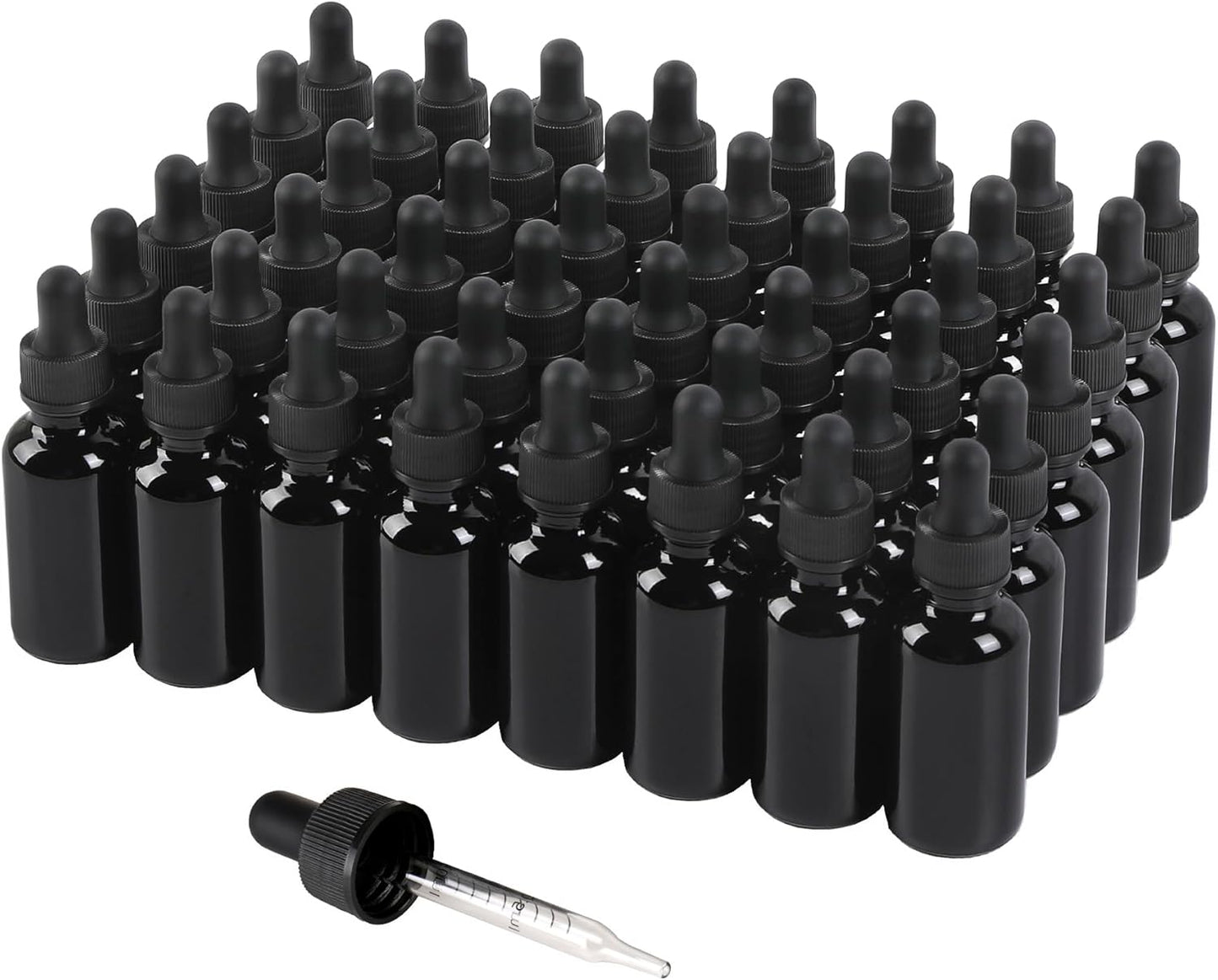 48 Pack 1oz Glass Dropper Bottles for Essential Oils and More