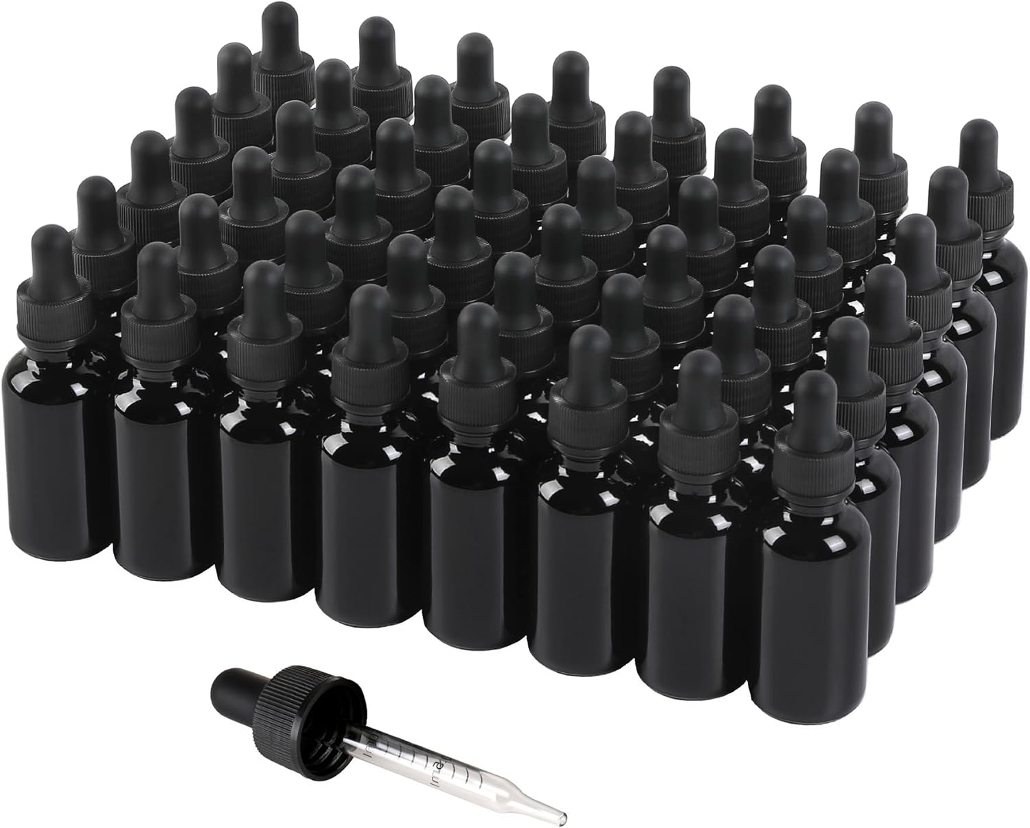 48 Pack 1oz Glass Dropper Bottles for Essential Oils and More