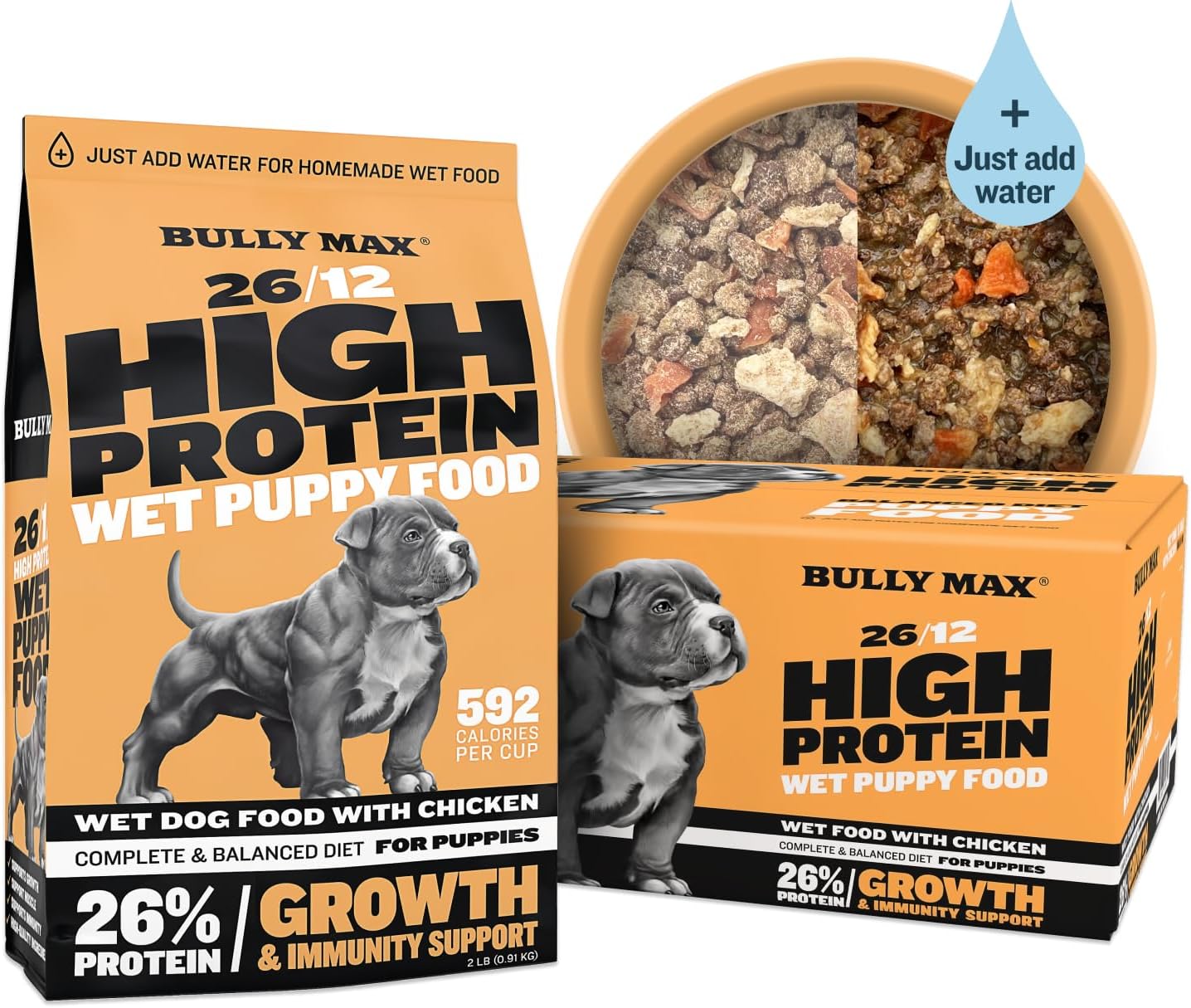 Bully Max Wet Puppy Food - High Protein Soft Dog Food for Growth