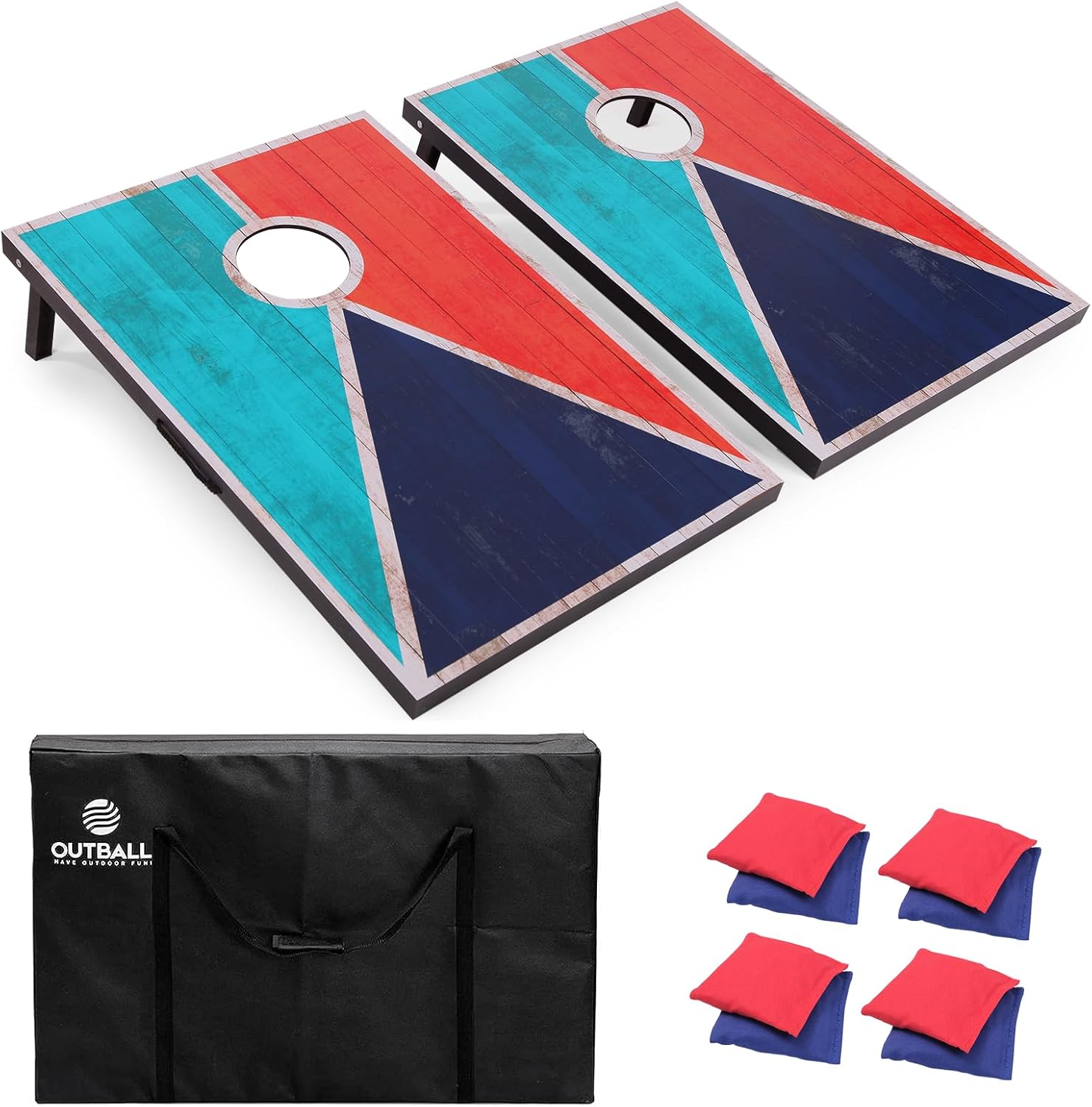 Regulation Size Cornhole Set with Carrying Bags for Fun Games