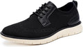 Mens Comfortable Dress Shoes by Cestfini - Breathable Wingtip Oxford