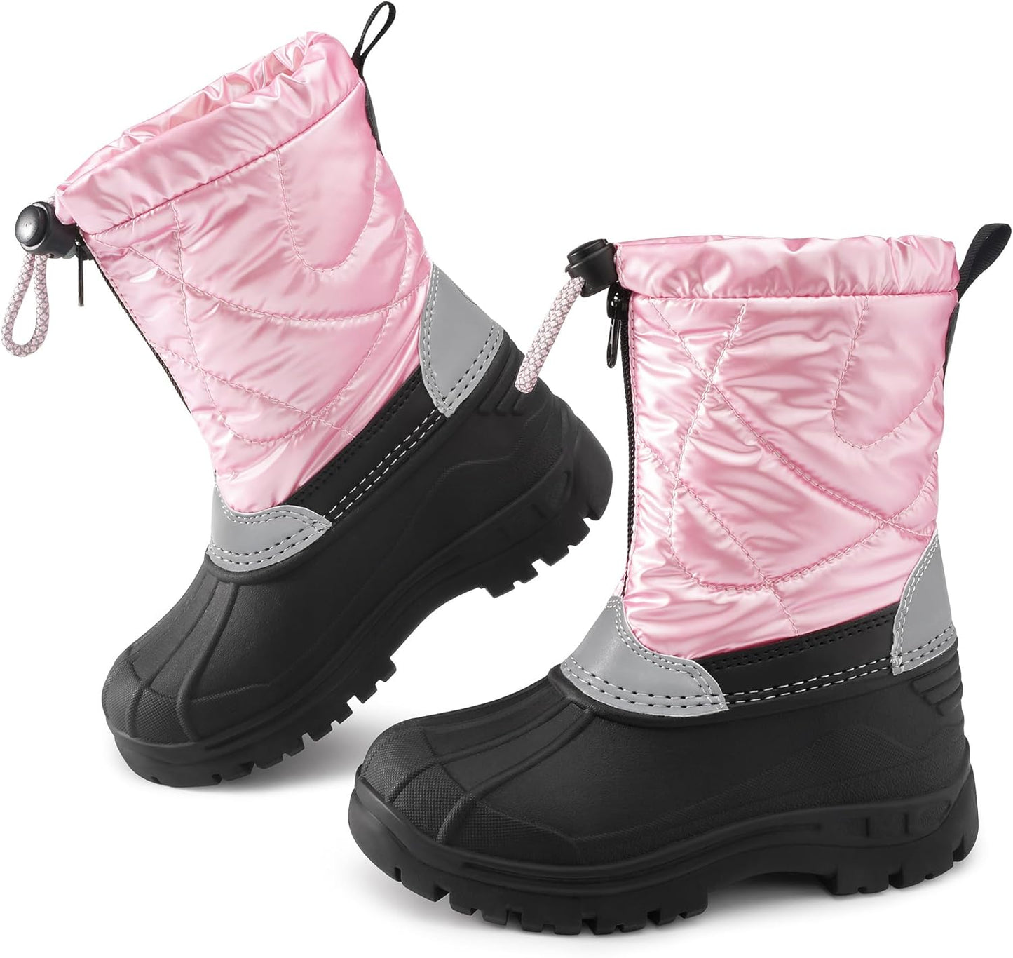 Cozy Kids Snow Boots - Waterproof Mid Calf Winter Shoes for Toddlers