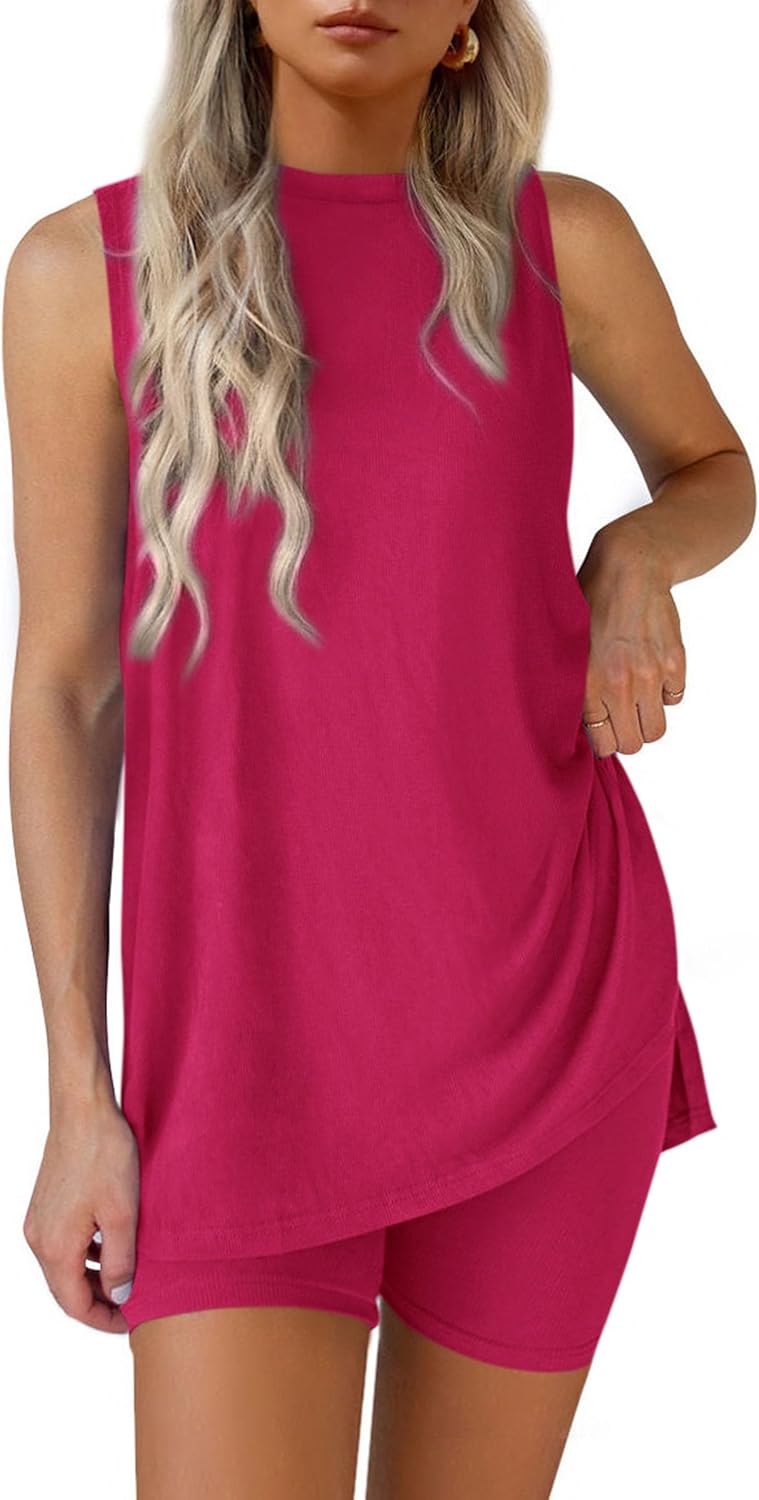 PRETTYGARDEN 2 Piece Sets for Women: Summer Lounge Shorts Set