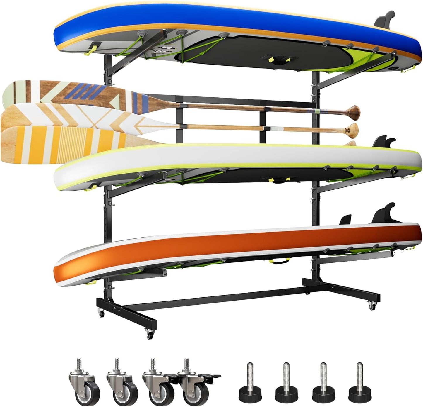 Heavy Duty Adjustable Kayak Storage Rack for Indoor Outdoor Use