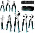 DURATECH 8-Piece Pliers Set with Rolling Pouch - Durable Mechanic Kit