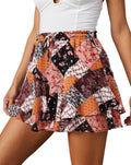 Flowy Shorts for Women Casual Cute Floral Skorts for Summer