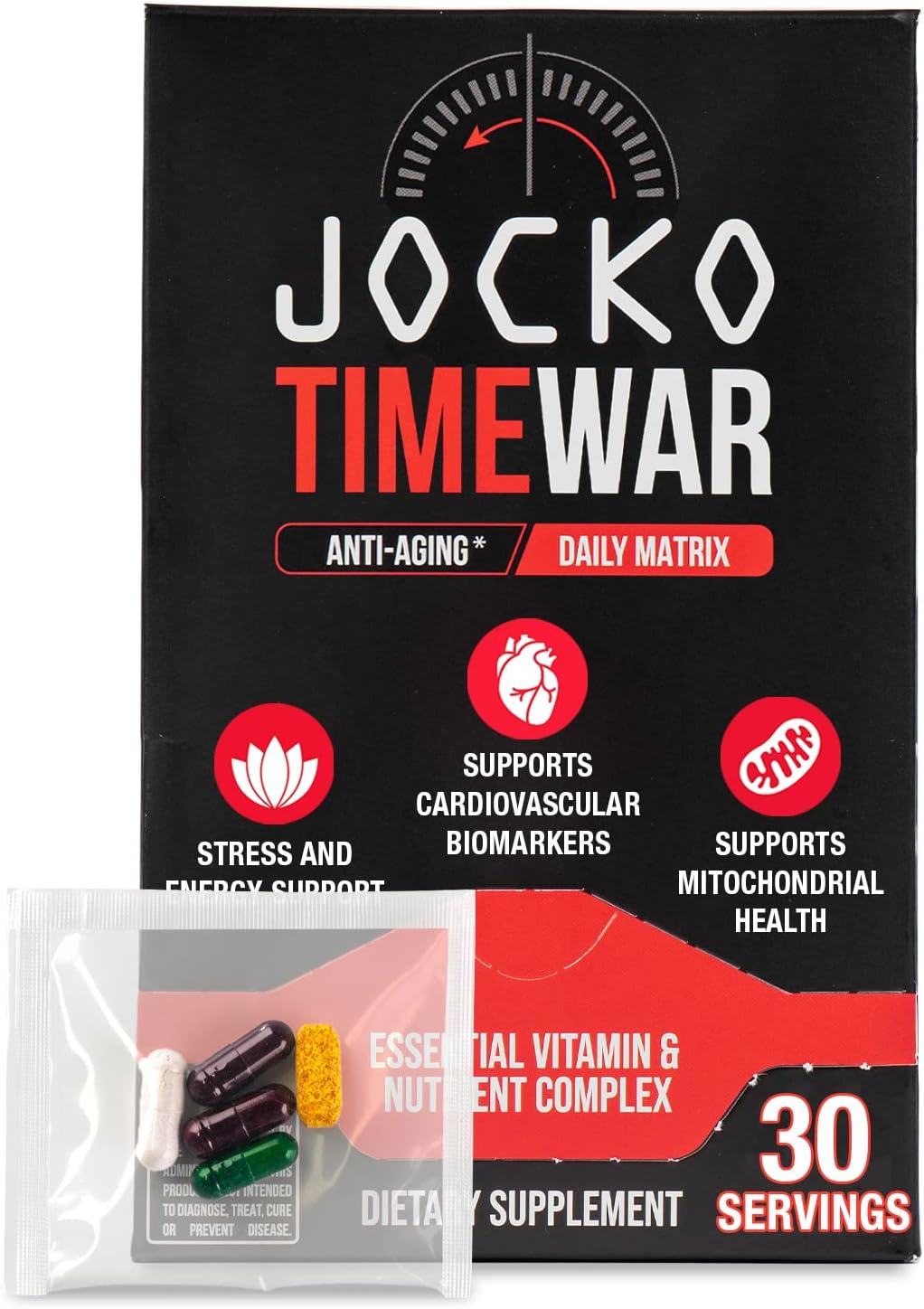 Jocko Fuel TIME WAR Multivitamin for Men & Women - 30 Day Supply