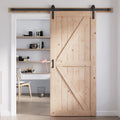 FREDBECK 38in x 84in Sliding Barn Door with 6.6ft Hardware Kit - Solid