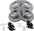 TRQ Front and Rear Brake Pad & Rotor Kit Compatible with 2004-2010 BMW