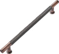 18in Solid Knurled Appliance Pulls Brushed Antique Copper - Elegant