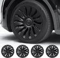Model Y Hubcaps 19 in Gemini Hurricane Wheel Covers - Matte Black