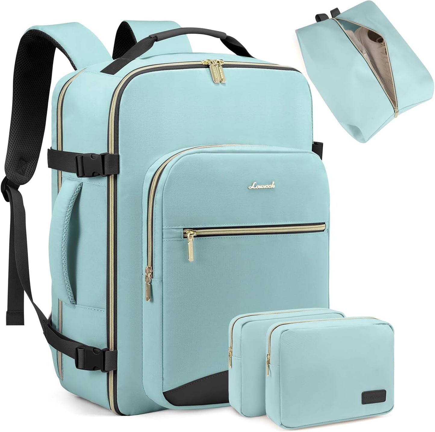 LOVEVOOK Travel Backpack for Women Men, 40L Flight Approved