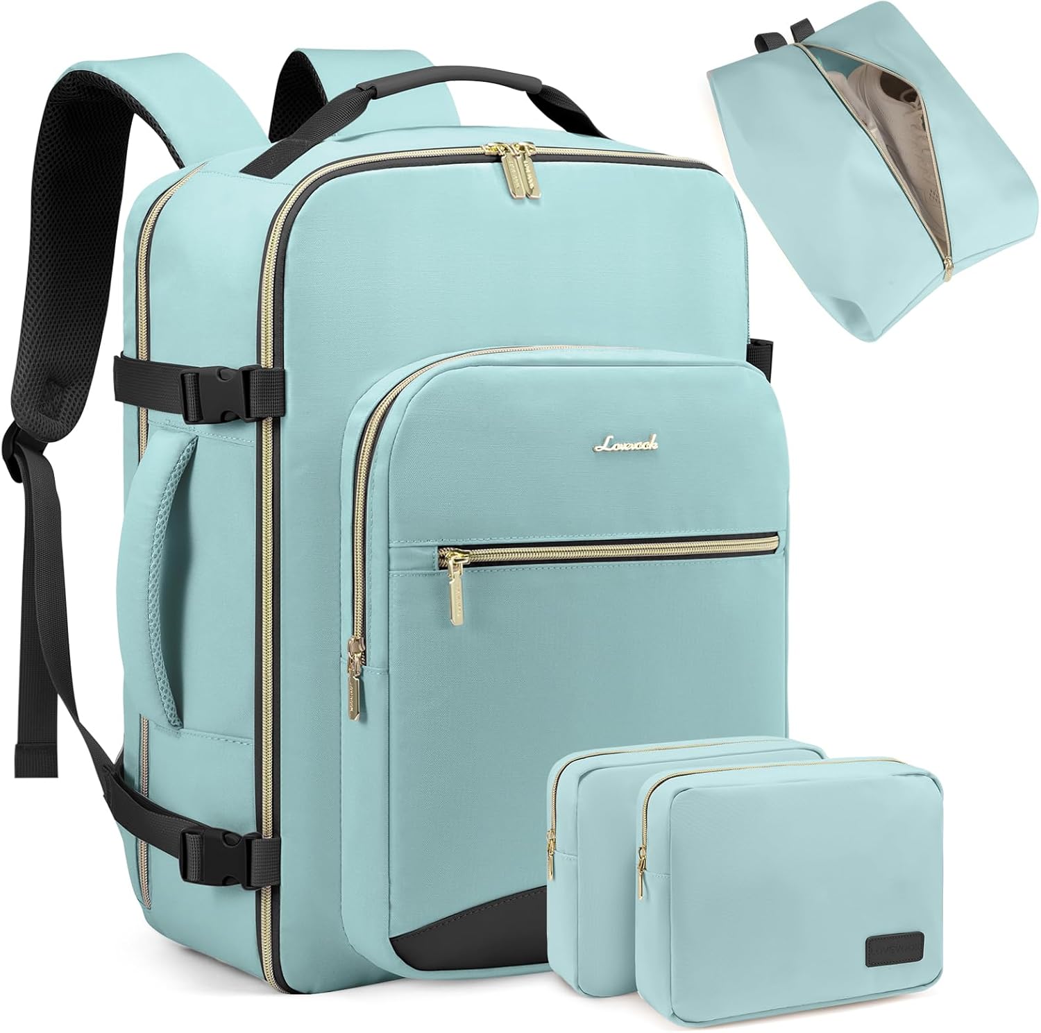 LOVEVOOK Travel Backpack for Women Men, 40L Flight Approved