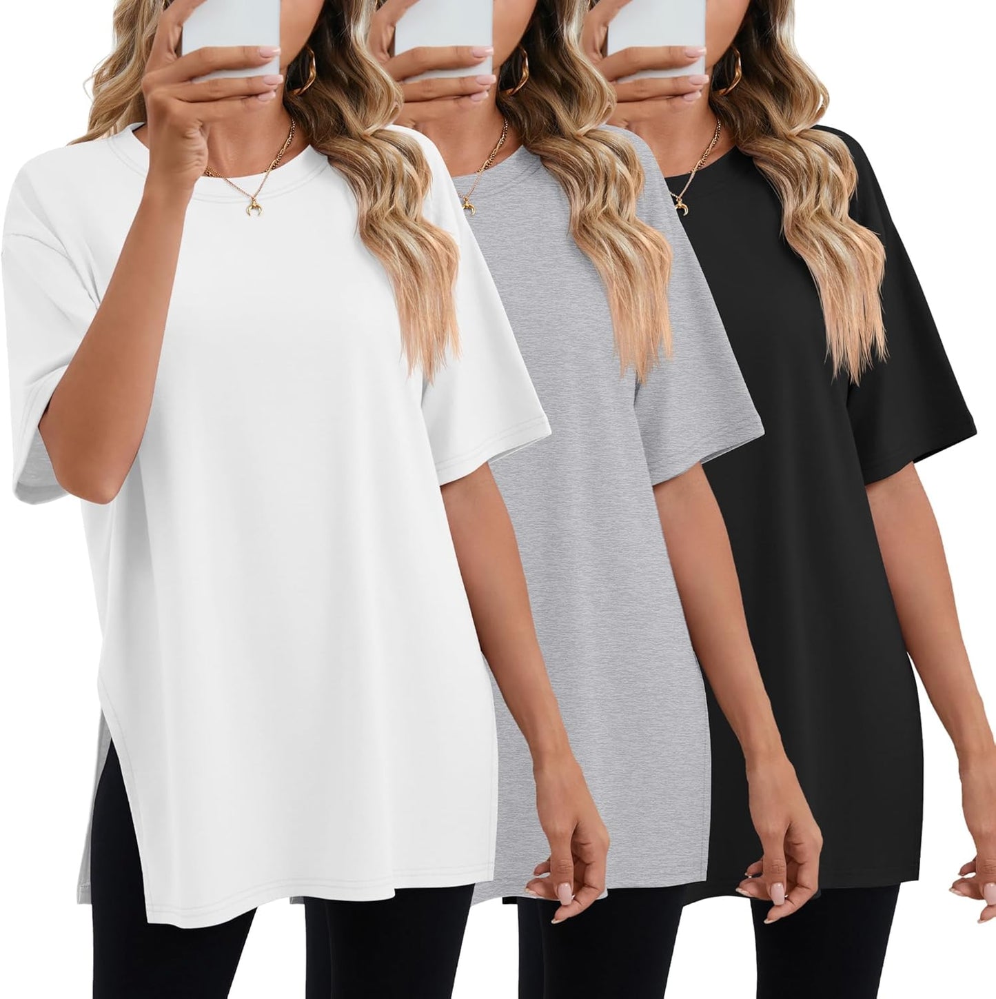 Huukeay Women's Oversized Gym T Shirts for Casual Workout Style