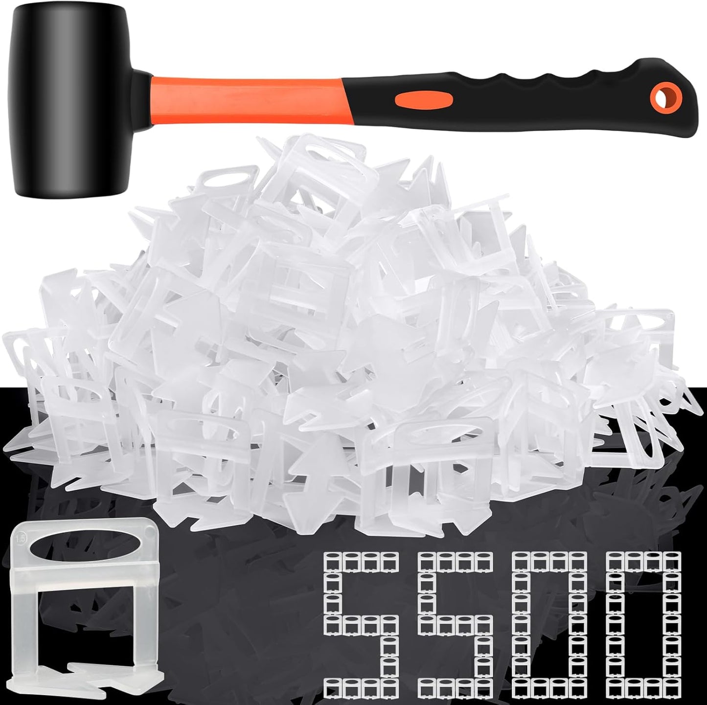DGSL Tile Leveling System with 5500-Piece Tile Spacers Clips