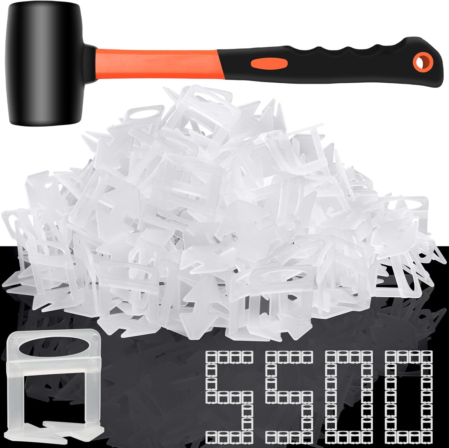 DGSL Tile Leveling System with 5500-Piece Tile Spacers Clips