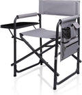 Sports Chair with Side Table - Foldable Padded Camping Chair (Gray)