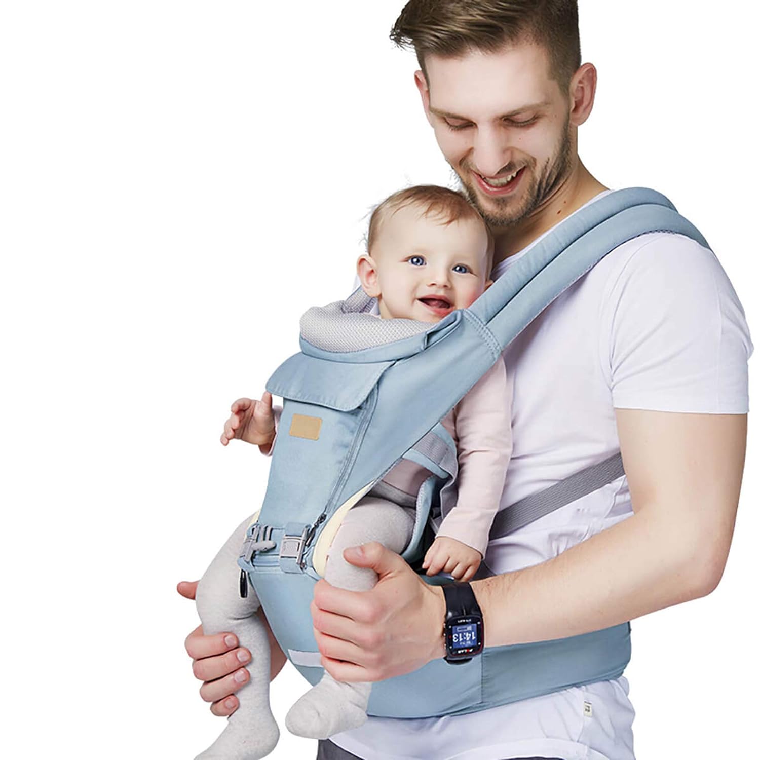 FRUITEAM 6-in-1 Baby Carrier for All Ages (Blue)