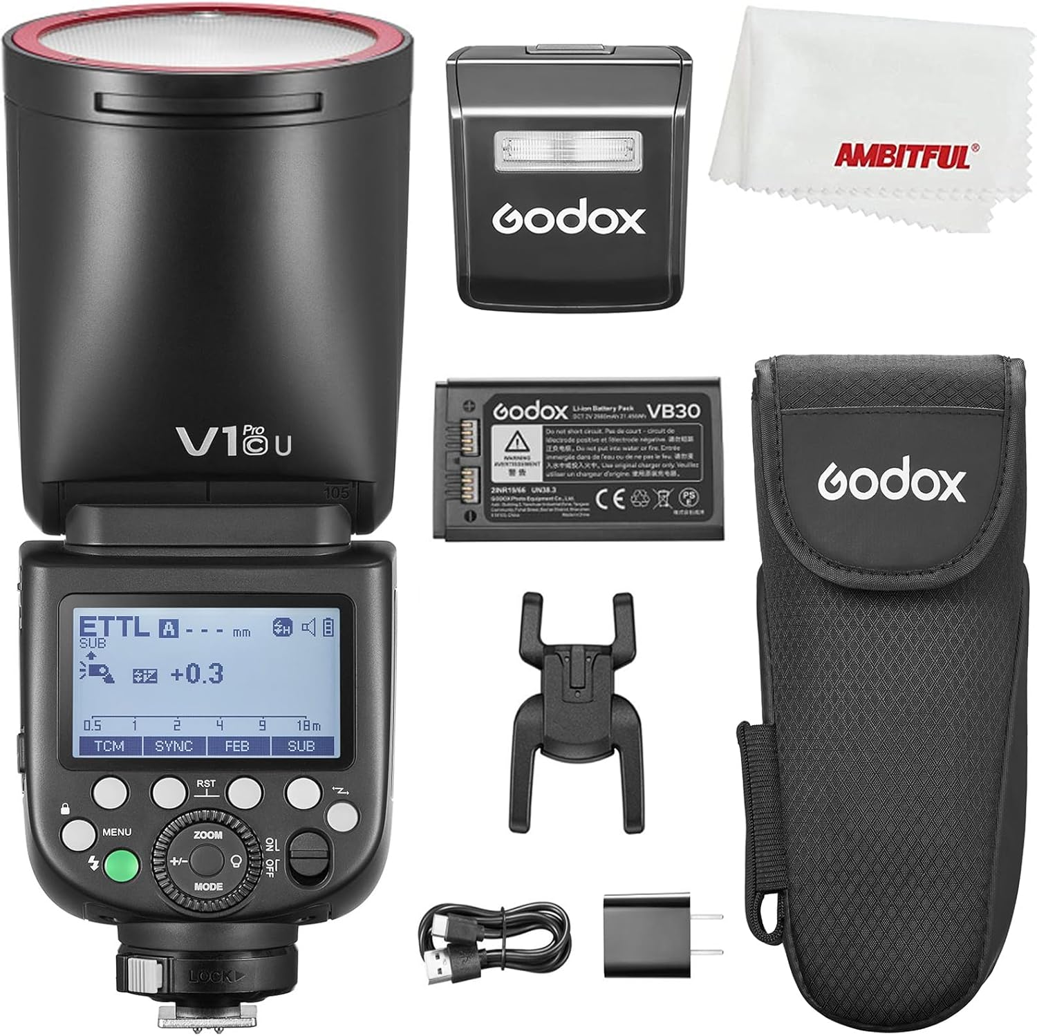 Godox V1 Pro TTL Round Head Flash for Canon Cameras