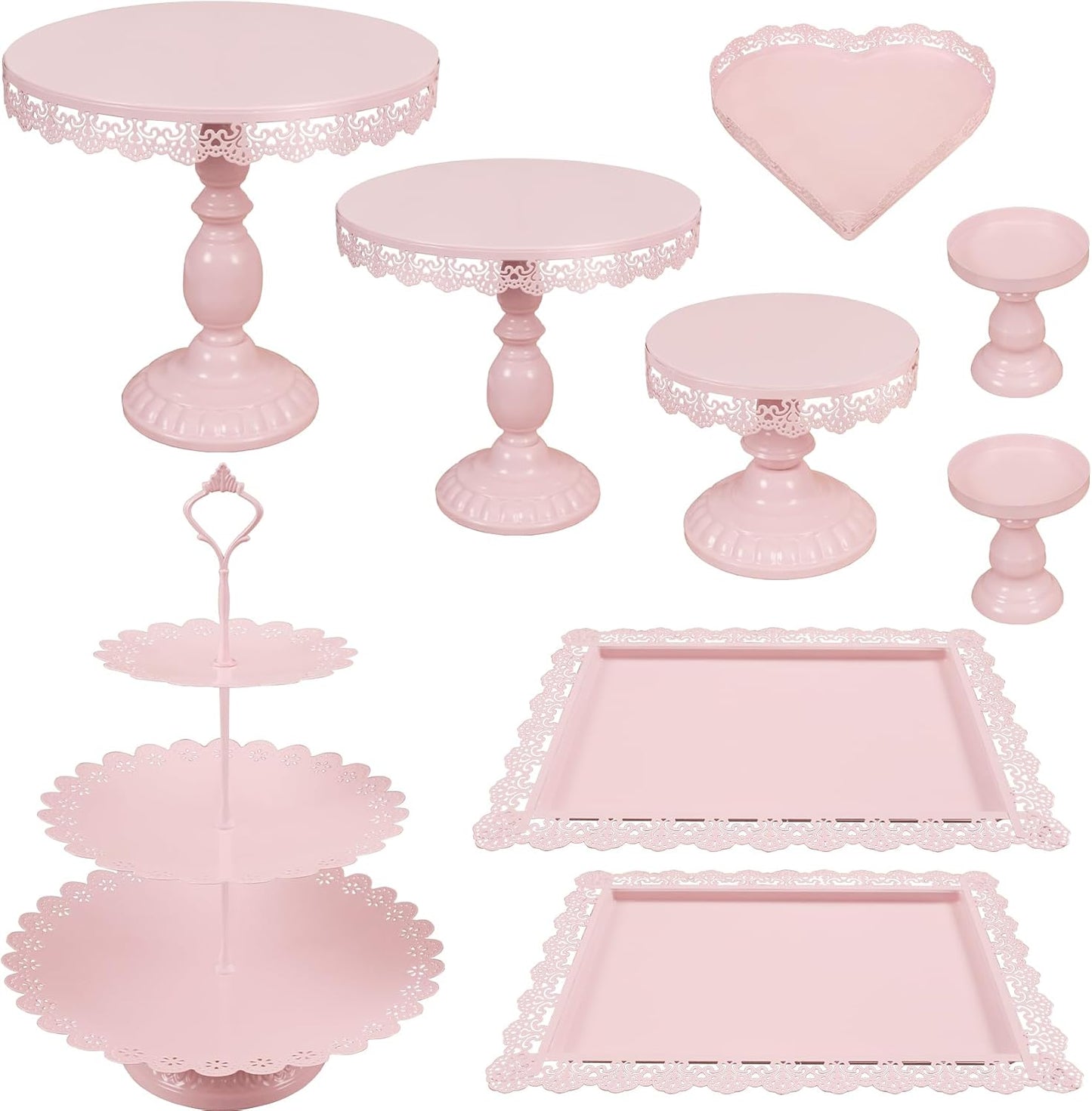 Set of 9 Cake Stands for Stunning Dessert Displays at Events