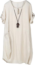 Relaxed Fit Midi Dress with Ruffles and Pockets for Women by Minibee