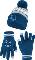 Ultra Game Youth NFL Super Soft Winter Beanie with Touch Gloves