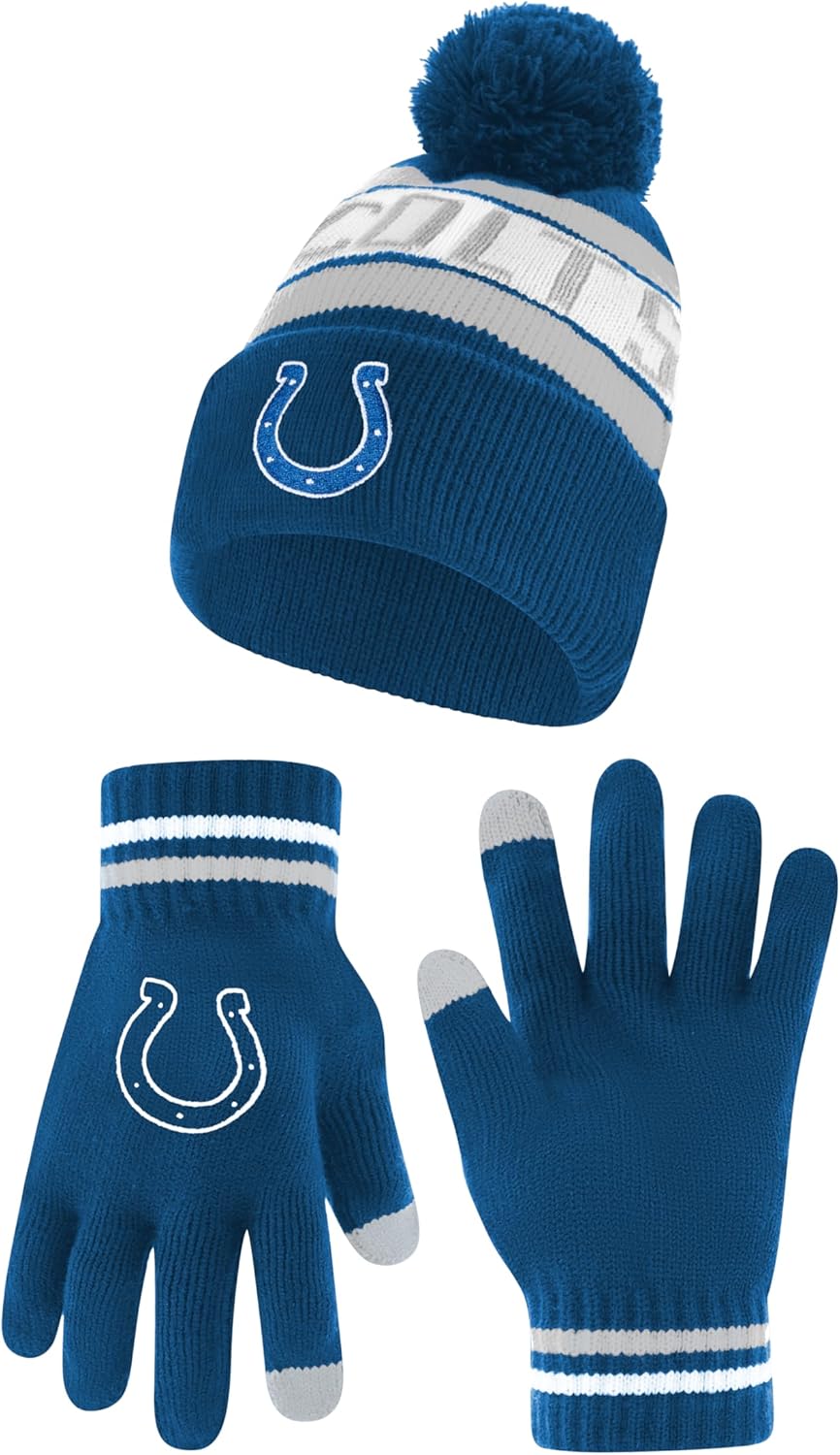 Ultra Game Youth NFL Official Super Soft Winter Beanie & Gloves