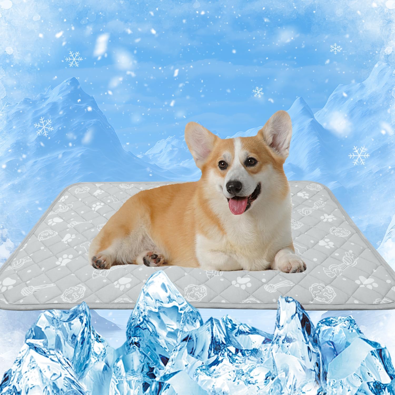 Self Cooling Mat for Dog - 28x39 Pet Cooling Pad for Summer
