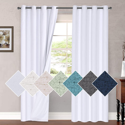 H.VERSAILTEX 100% Blackout Curtains for Bedroom 96 in Long
