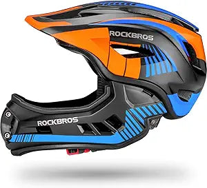 ROCKBROS Kids Full Face Helmet for Safe Cycling and Skating