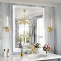 Bathroom Mirror 28x36 in White Metal Frame - Elegant, Durable