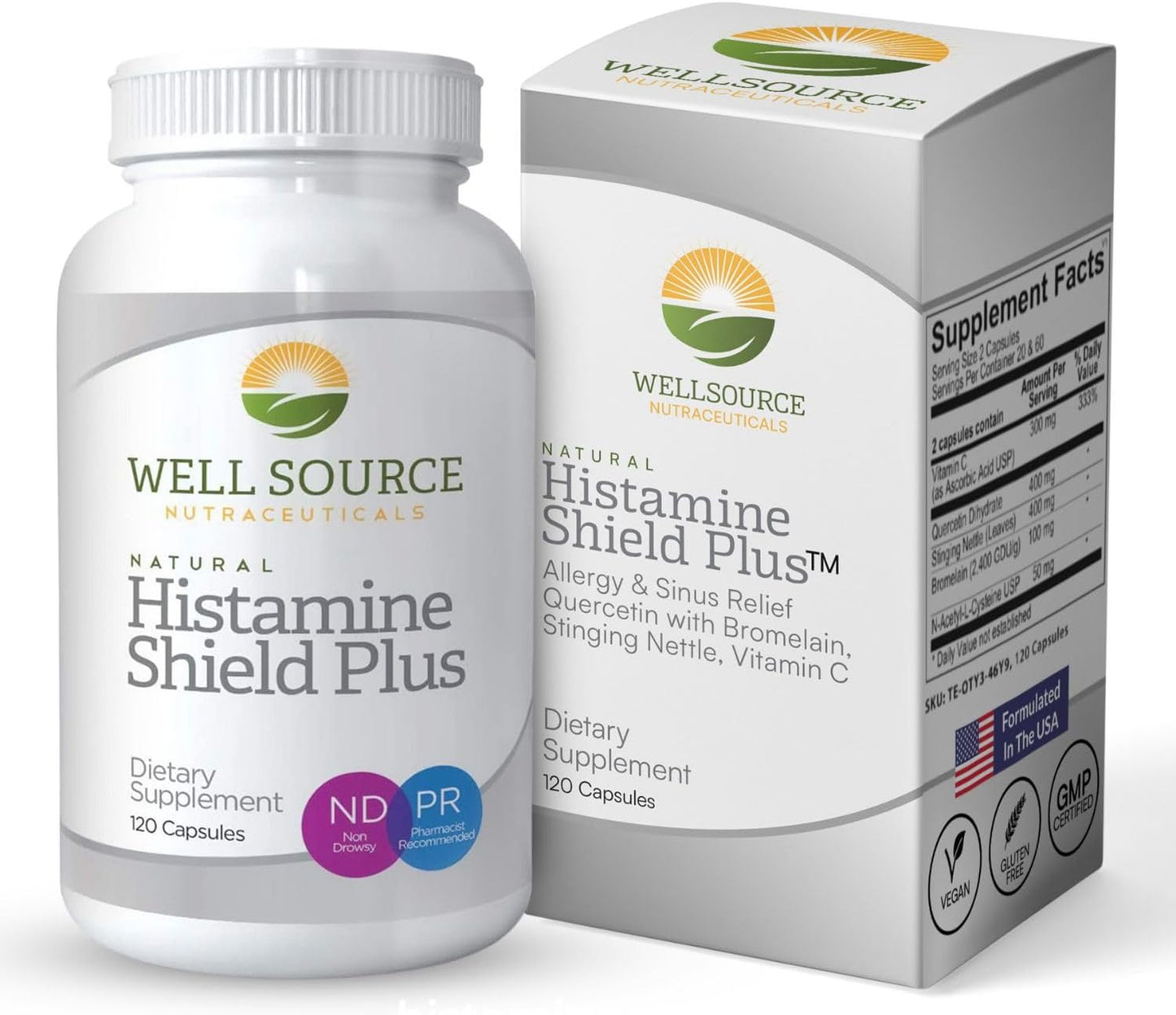 Histamine Shield Plus Natural Antihistamine for Allergy Relief