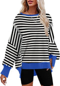 Oversized Reverse Seam Sweatshirt Womens Lightweight Crewneck - Casual