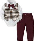 Baby Boy Gentleman 4PCS Cotton Suit Set - Soft Toddler Outfit