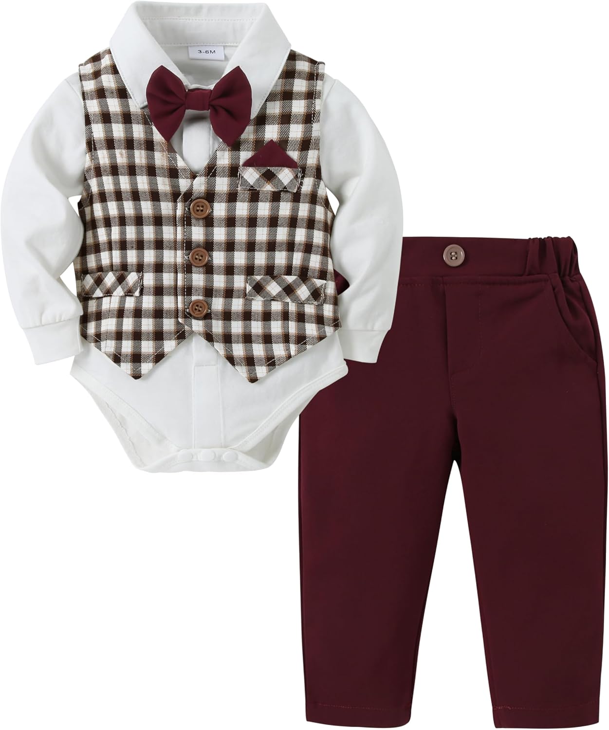 DISAUR Baby Boy Clothes 4PCS Gentleman Dress Suit Set for Kids